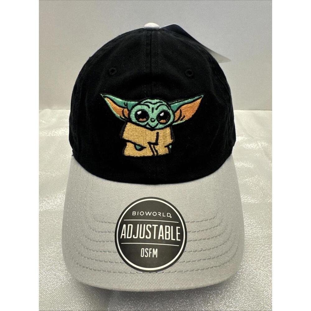 Star Wars Disney The Mandalorian Grogu The Child Hat Cap Embroidered Black